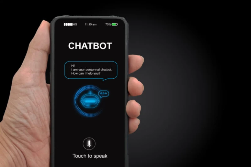 Mobile AI chatbot interface for WhatsApp and customer support automation
